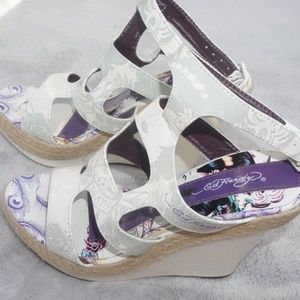Ed Hardy wedges/heels